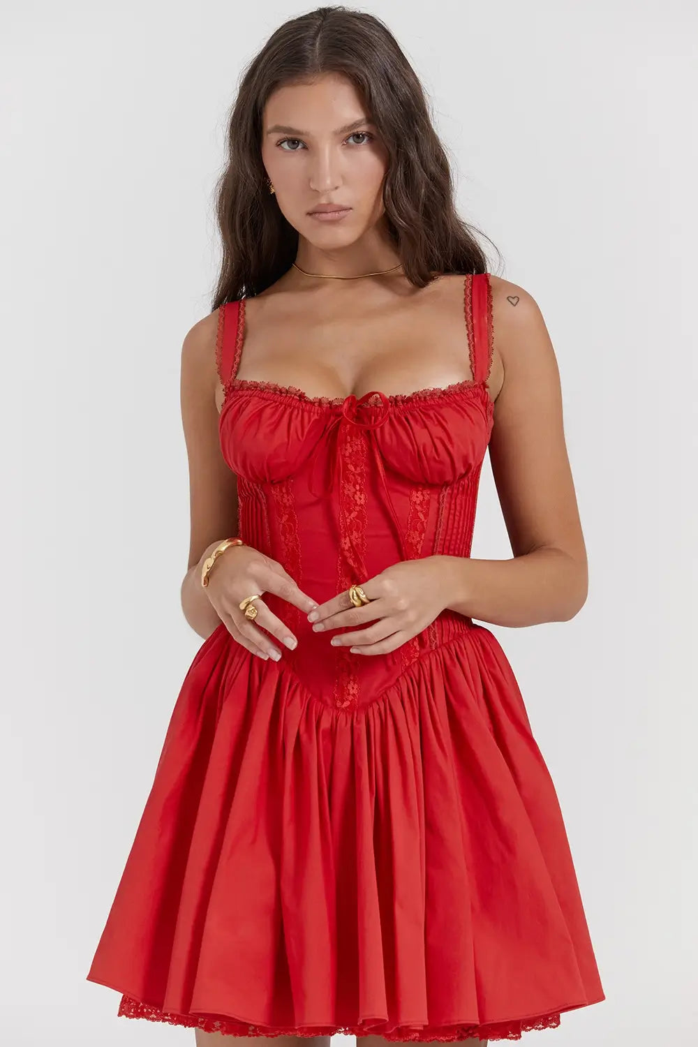 Vestido Corto de Algodón - Modelo Sarah