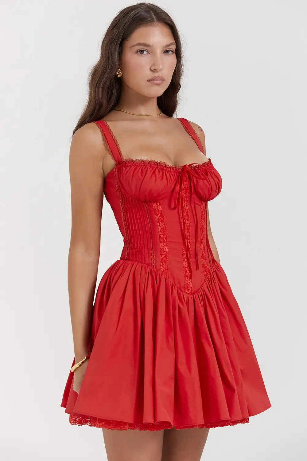Vestido Corto de Algodón - Modelo Sarah
