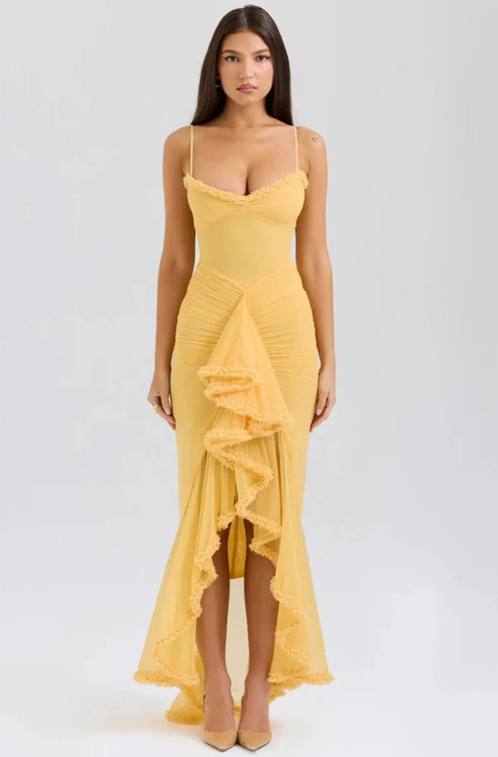 vestidos vestido largo vestido casual vestido elegante
Veliara store Veliara moldeadores shein vestidos vestido amarillo vestido con abertura  vestido fiesta  