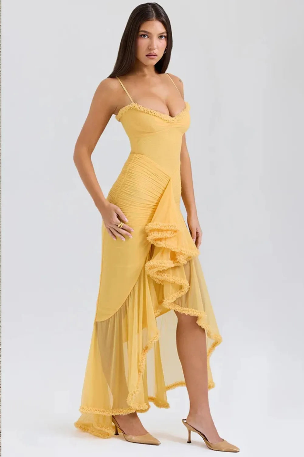 vestidos vestido largo vestido casual vestido elegante
Veliara store Veliara moldeadores shein vestidos vestido amarillo vestido con abertura  vestido fiesta  