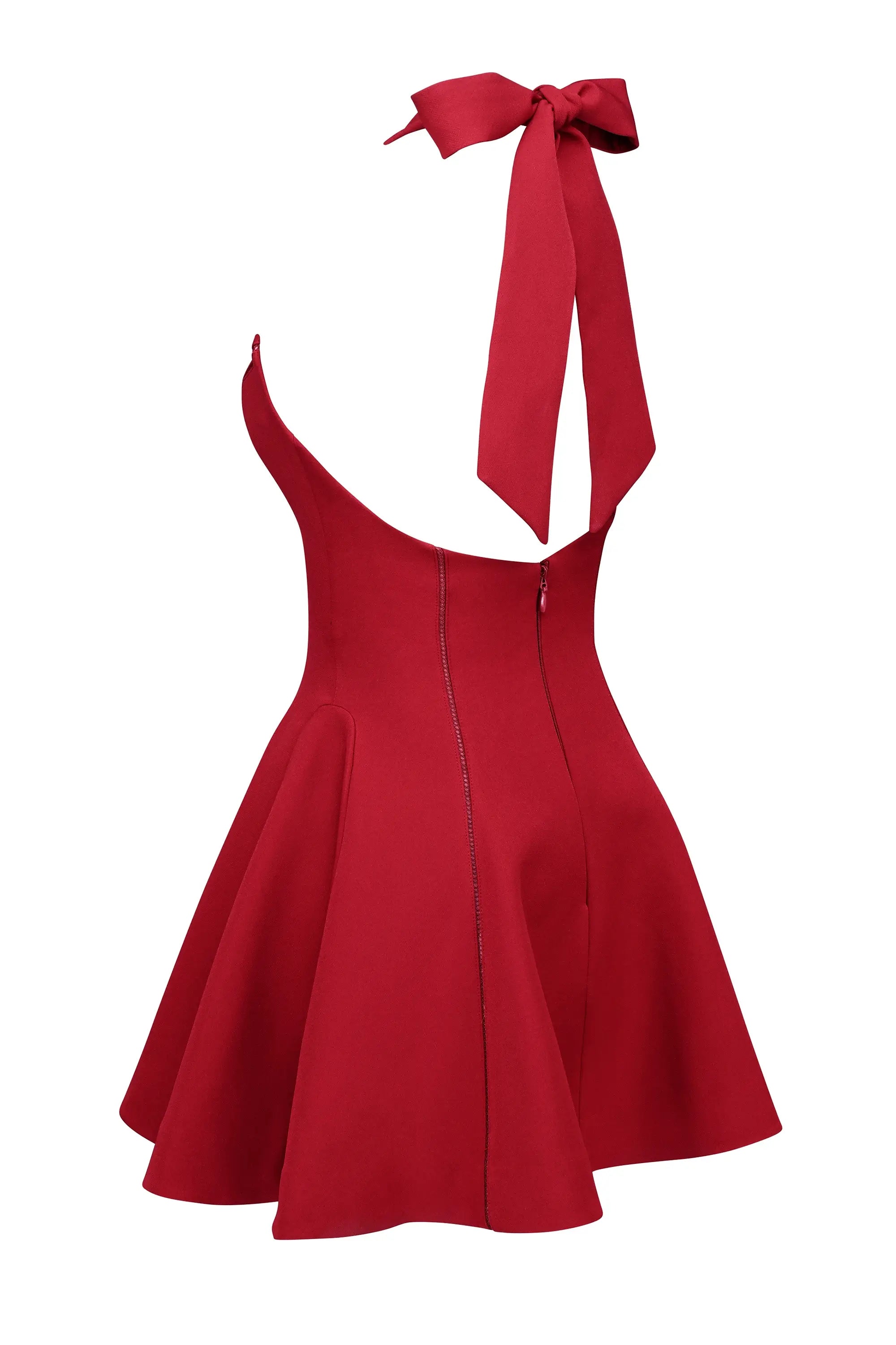 Vestido corto elegante
Vestido de fiesta corto
Vestido con escote asimétrico
Vestido con lazo en la espalda
Vestido para eventos formales
Vestido color rojo
Moda femenina elegante
Vestido para bodas y celebraciones